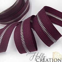 Молния металлическая №5, винная 