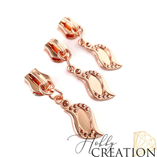 Бегунок для молнии №5 "Листик"