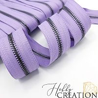 Молния металлическая №5, лиловая 