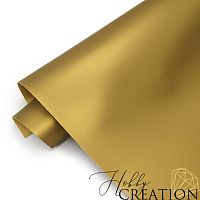 Переплетный кожзам матовый однотонный, матовое золото