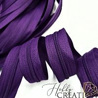 Молния акриловая №3, темно-фиолетовая
