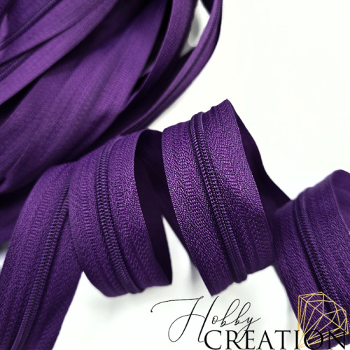 Молния акриловая №3, темно-фиолетовая