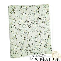 Кожзам с принтом "Лепестки" 26*46 см. тиснение питон, пустынный шалфей