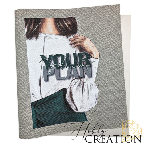 Кожзам с принтом "Керри" 26*46 см. тиснение Твид, платина Кожзам с принтом "Керри" 26*46 см. тиснение Твид, платина