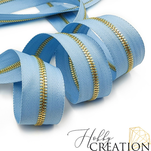 Молния металлическая №3, пепельно-голубая Молния металлическая №3, пепельно-голубая