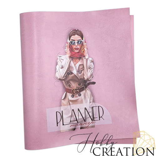 Кожзам с принтом "Богема" 26*46 см. глянцевый, пепельно-розовый Кожзам с принтом "Богема" 26*46 см. глянцевый, пепельно-розовый