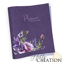 Кожзам с принтом "Следуй за своим сердцем" 26*46 см. тиснение питон, светло-фиолетовый