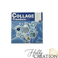 Набор наклеек "Collage freedom" (Голубой)