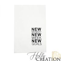 Разделитель для ежедневника "Новая неделя, новые цели" / формат А5, калька матовая