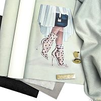 Набор материалов для создания обложки на паспорт / документы "Fashion Valentino"