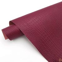 Переплетный кожзам тиснение крокодил, винный