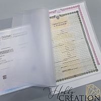 Вкладыш-органайзер для документов формат А4 на 4 комплекта документов + паспорт / 140 мкн.