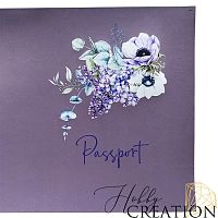 Кожзам с принтом "Мечтать. Создавать. Вдохновлять" 18*28 см. глянцевый, лавандовый