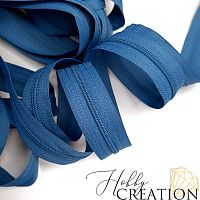 Молния акриловая №3, серо-синяя