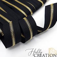 Молния металлическая №5, черная 