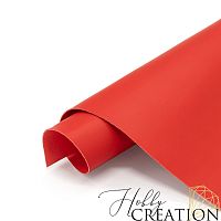 Переплетный кожзам матовый однотонный, красный