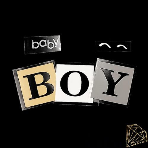 Набор термотрансферных надписей к заготовке "Спящий медвежонок / серебро", maxi Набор термотрансферных надписей к заготовке "Спящий медвежонок / серебро", maxi