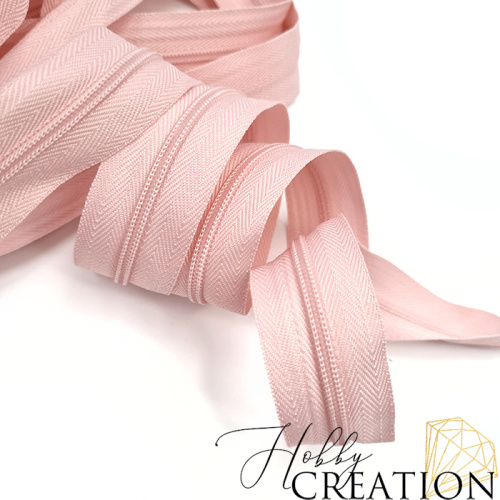 Молния акриловая №3, зефирно-розово-персиковая