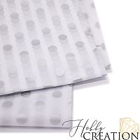 Бумага упаковочная тишью, серебрянные круги (10 листов)