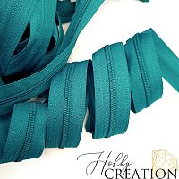 Молния акриловая №3, темно-бирюзовая