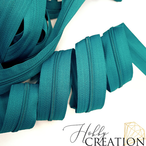 Молния акриловая №3, темно-бирюзовая