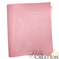 Кожзам с принтом "Style and fashion" 26*46 см. матовый, пепельно-розовый