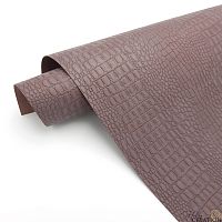 Переплетный кожзам тиснение крокодил, какао