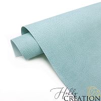 Переплетный кожзам тиснение питон, пепельно-голубой