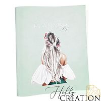 Кожзам с принтом "Майли" 26*46 см. матовый II, пустынный шалфей