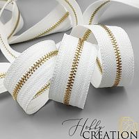 Молния металлическая №3, белая