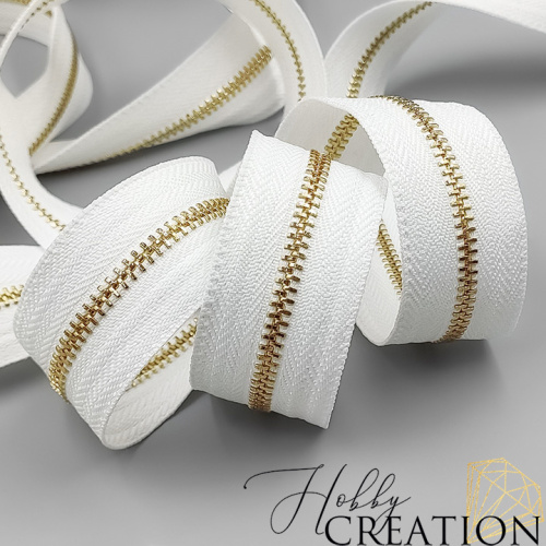 Молния металлическая №3, белая