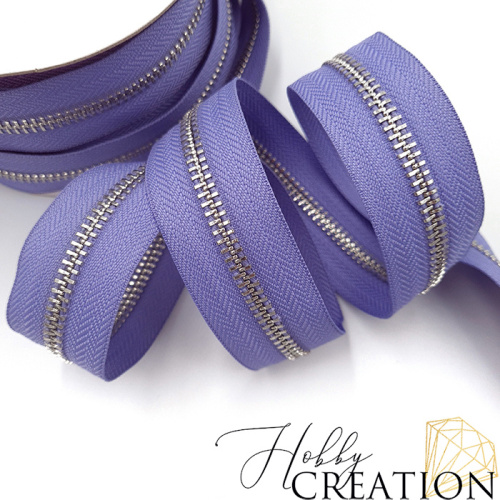 Молния металлическая №5, сиреневая