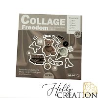 Набор наклеек "Collage freedom" (Бежевый)