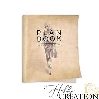 Кожзам с принтом "Дженнифер NEW" 26*46 см. полуглянцевый Canyon, бежево-персиковый