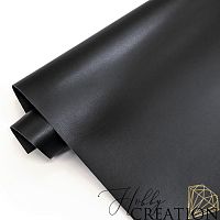 Переплетный кожзам полуглянцевый Гая, черный