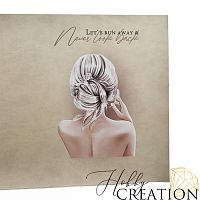 *Кожзам с принтом "Оливия" 26*46 см., матовый латте