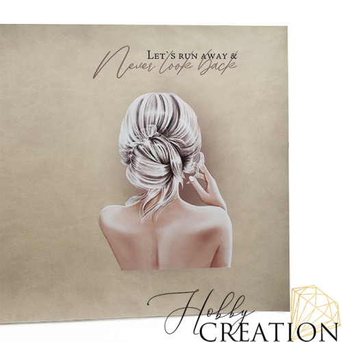 *Кожзам с принтом "Оливия" 26*46 см., матовый латте