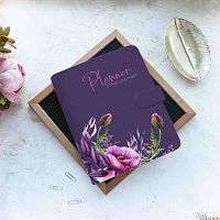 Кожзам с принтом "Следуй за своим сердцем" 26*46 см. тиснение питон, светло-фиолетовый