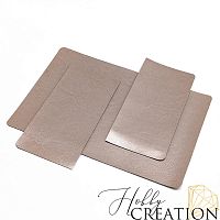 Заготовка для создания паспорта / переплетный кожзам глянцевый, серо-розовый