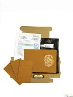 Заготовка для создания обложки на паспорт "Hufflepuff HP / медь"