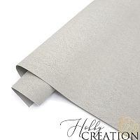 Переплетный кожзам тиснение Плюш, светло-серый