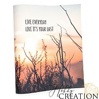 Кожзам с принтом "Закат" 26*46 см. тиснение под кожу II, белый