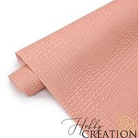 Переплетный кожзам тиснение крокодил, лососёвый