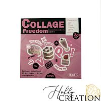 Набор наклеек "Collage freedom" (Розовый)