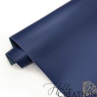Переплетный кожзам матовый однотонный, темно-синий