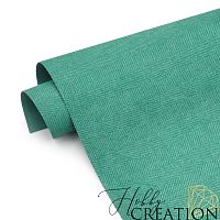 _Переплетный кожзам тиснение Твид, изумрудно-зеленый