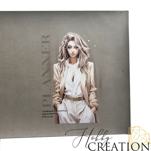 *Кожзам с принтом "Скарлет" 26*46 см., матовый каменно-серый *Кожзам с принтом "Скарлет" 26*46 см., матовый каменно-серый