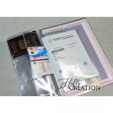 Вкладыш-органайзер для документов 100 мкн / формат А4 / на 2 комплекта документов + паспорт
